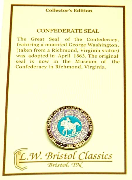 MA0605 Confederate States Seal Lapel Pin