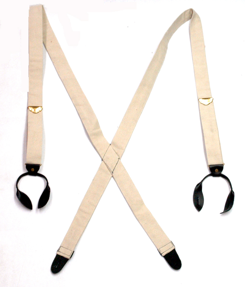 MG6025 White Cotton Suspenders