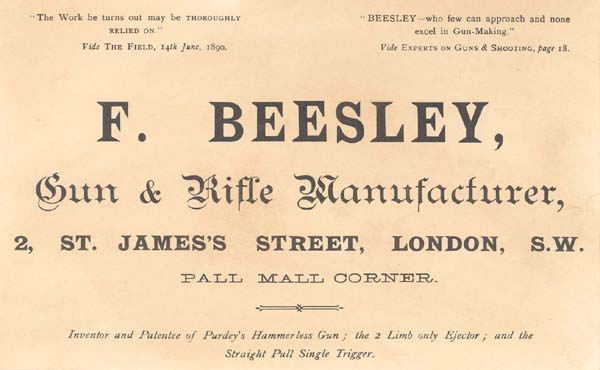 PR2100 #105 PAPER TRADE LABEL: F. BEESLEY