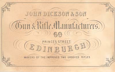 PR2100 #114 PAPER TRADE LABEL: JOHN DICKSON & SON