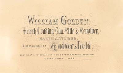PR2100 #124 PAPER TRADE LABEL: WILLIAM GOLDEN