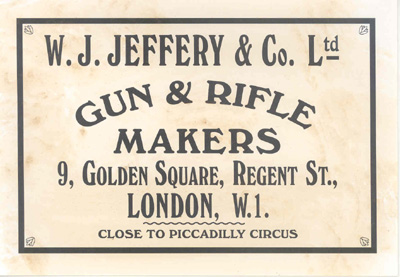 PR2100 #137 PAPER TRADE LABEL: W.J. JEFFERY & CO. LTD