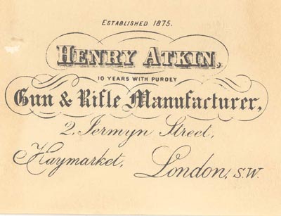 PR2100 #3 HENRY ATKIN -  PAPER TRADE LABEL