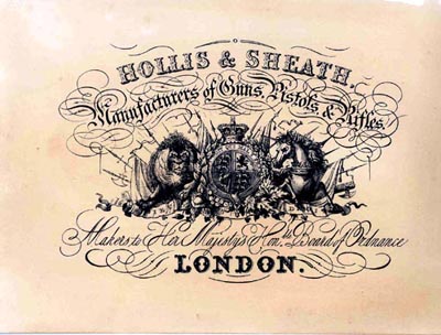 PR2100 #38 PAPER TRADE LABEL:  HOLLIS & SHEATH