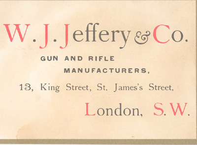 PR2100 #42 PAPER TRADE LABEL: W.J. JEFFERY & CO.