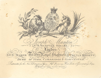 PR2100 #48 PAPER TRADE LABEL: JOSEPH MANTON