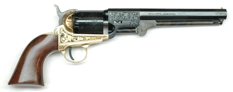 RH0110 Dixie Pietta 1851 Navy Brass Frame Engraved Revolver