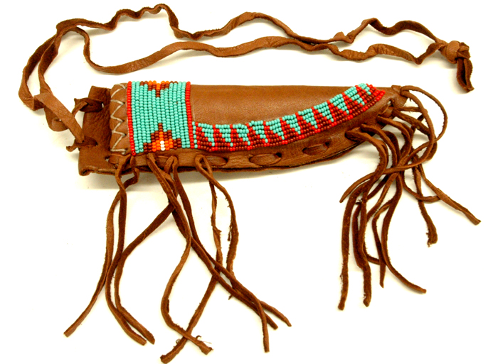 SL0802 Beaded Neck Knife Sheath - 6