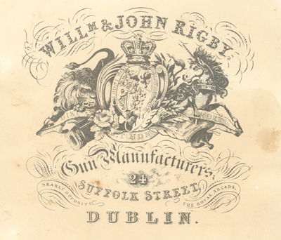 PR2100 #98 PAPER TRADE LABEL: WILLm.  & JOHN RIGBY