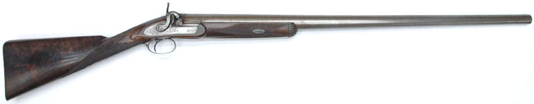 18814 J.E. EVANS SINGLE BARREL PERCUSSION SHOTGUN