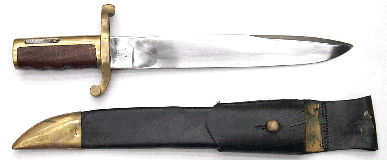 BE0240 US Navy Dahlgren Bowie Knife Bayonet and Scabbard
