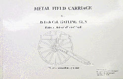 BK1605 Metal Field Carriage For a .45 Inch Caliber Gatling Gun Manual