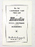 BK2231 Component Part Price List of Marlin Rifle and Shotguns