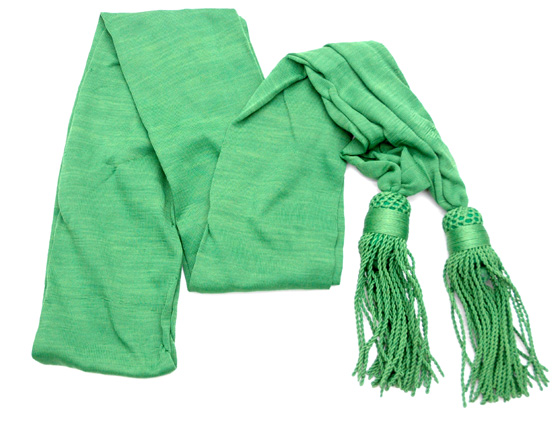 BL3103 Emerald Green Silk Sash
