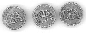BU1013 18th Century Military Buttons - American Artillery, 1775-83 (5/8