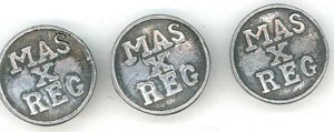 BU1123 18th Century Military Buttons - Tenth Regiment Massachusetts Line, 1777-83 (1
