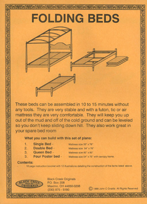 Cw9510 Camp Furniture Plans Folding Bed