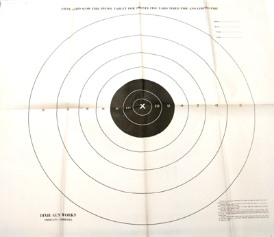 EA8400 NMLRA Match Rules Targets - Single Bull 25 Yard (Time Limited Fire Pistol)
