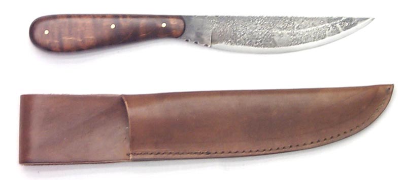 KE0652 Large Roach Belly Knife w/Sheath