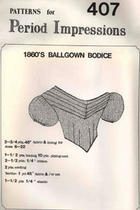 MG4845 Period Impression Pattern - 1860s Ballgown Bodice