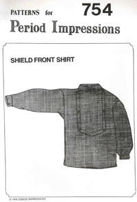 MG4847 Period Impression Pattern - Bibb Front Shirt