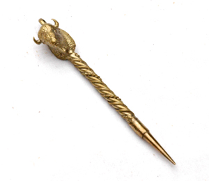 MT1985 Bronze Nipple Pick - Buffalo Head