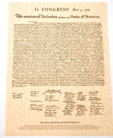 PT1002 The Declaration of Independence Document