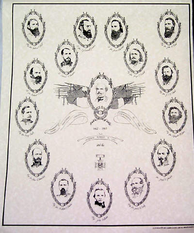 PT2012 Print :Army of Northern Virginia - Robert E. Lee & His In The Field Cammanders