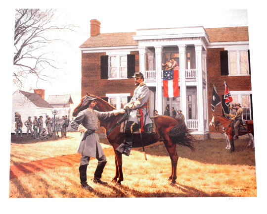 PT3035 The General's Farewell Print - Generals Forrest and Cleburne at the Harrison House Prior to the Battle of Franklin, Novem