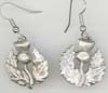 PW2713 Hand Cast Pewter - Thistle Earrings (Large)