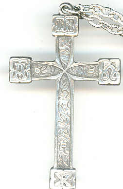 PW2723 Hand Cast Pewter - Greek Letter Cross 1 5/8