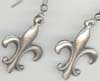 PW2785 Hand Cast Pewter - Fleur de lis Earrings