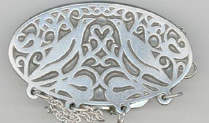 PW2787 Pewter Chatelaine (Facing Birds)