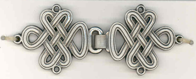 PW3701 PEWTER CLOAK CLASP CELTIC KNOT