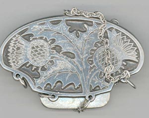 PW7410 Pewter Chatelaine (Thistle & Leaf)